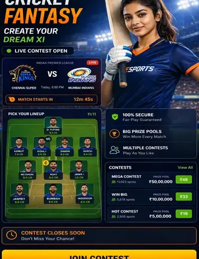 ComeDream11 Guru (come dream11 prediction) fantasy cricket & matchday visual 3